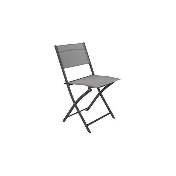 Silla acero plegable cordelia gris/acero CHAIPL184 SIMON