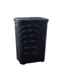 Cesto natural con tapa style 60 l. chocolate 189206 CURVER