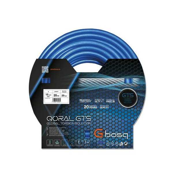 Kit manguera con refuerzo 15MMX15M qoral gts azul GLOBAL BOSQ