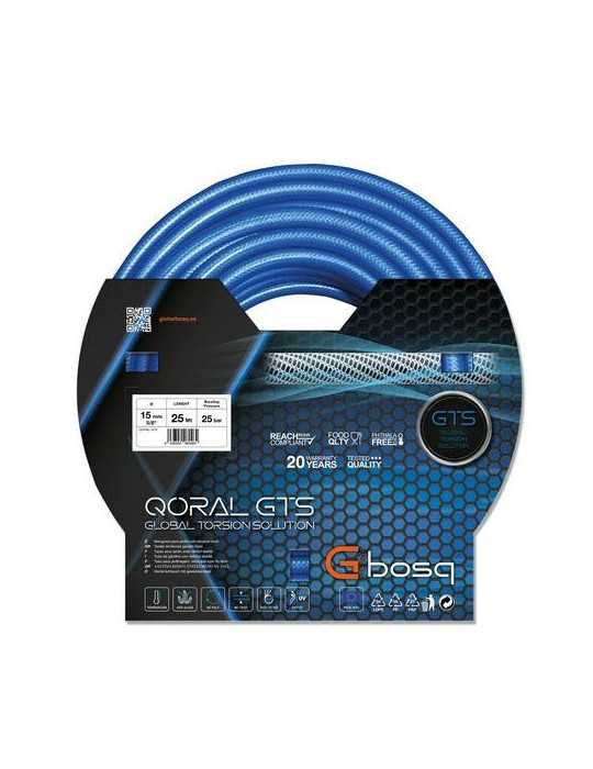 Kit manguera con refuerzo 15MMX15M qoral gts azul GLOBAL BOSQ