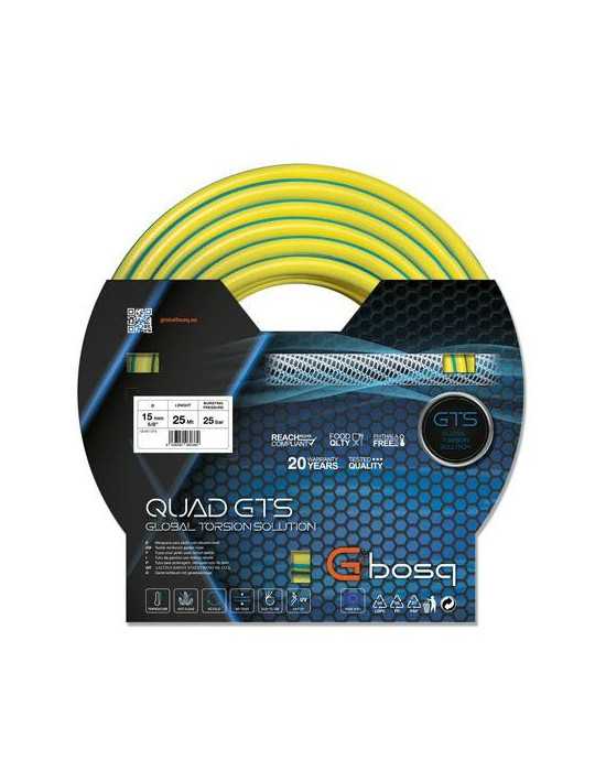 Manguera con refuerzo 15MMX50M quad gts amarillo GLOBAL BOSQ