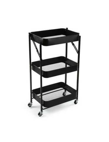 Carro plegable metalico negro 45X29.5X77CM VERSA