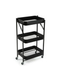 Carro plegable metalico negro 45X29.5X77CM VERSA