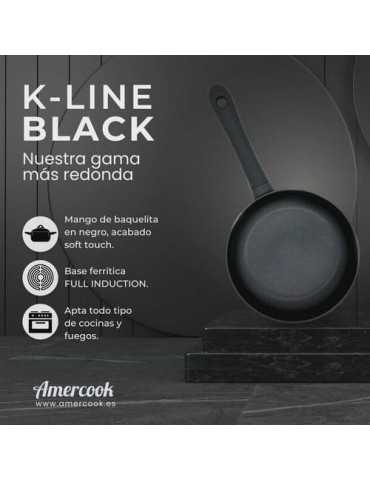 Sarten 28CM full induction k-line black KLI0128 AMERCOOK