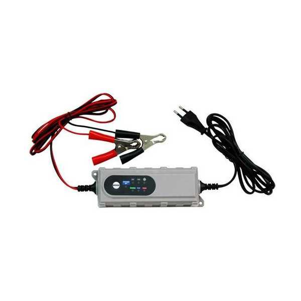 Cargador bateria inteligente 4AH con pinzas 28109 SPORTUNO SRL