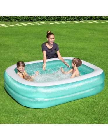 Piscina Hinchable Blue Rectangular Family Pool 201X150X51 BESTWAY 2