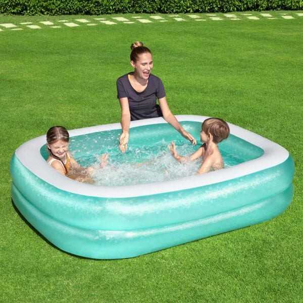 Piscina Hinchable Blue Rectangular Family Pool 201X150X51 BESTWAY