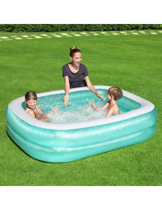 Piscina Hinchable Blue Rectangular Family Pool 201X150X51 BESTWAY