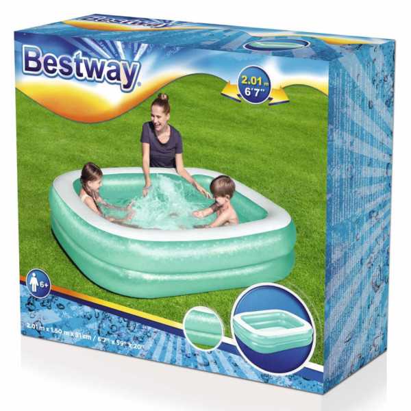 Piscina Hinchable Blue Rectangular Family Pool 201X150X51 BESTWAY