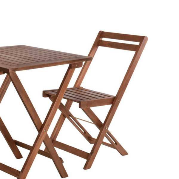 Mesa y Sillas de Bistró 3 Piezas Madera Progarden BISTRO