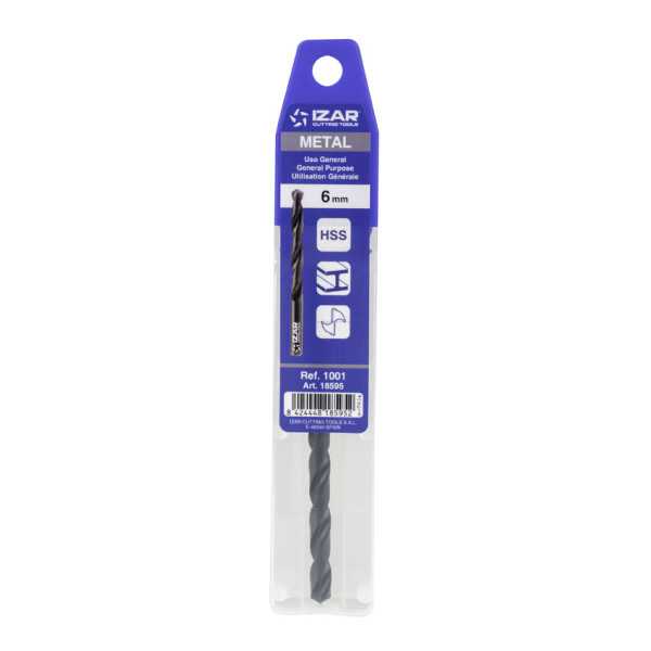Broca 1,00 mm HSS DIN338N Classique Blister -1001- IZAR