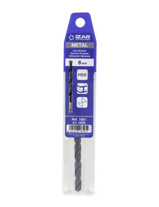 Broca 1,00 mm HSS DIN338N Classique Blister -1001- IZAR