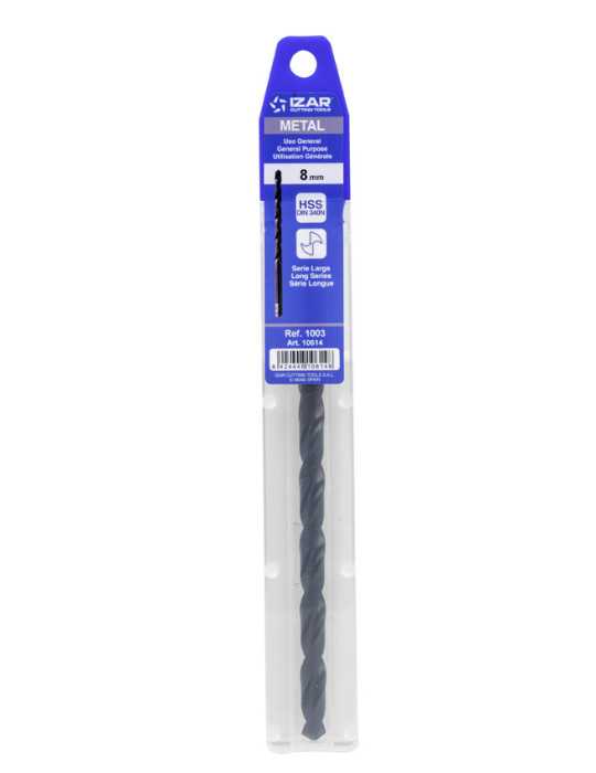 Broca 3,50 mm HSS DIN340N Larga Blister -1003- IZAR