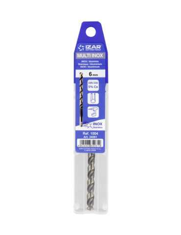 Broca 4,25 mm HSS Co DIN338W Multi Inox Blister -1004- IZAR 2