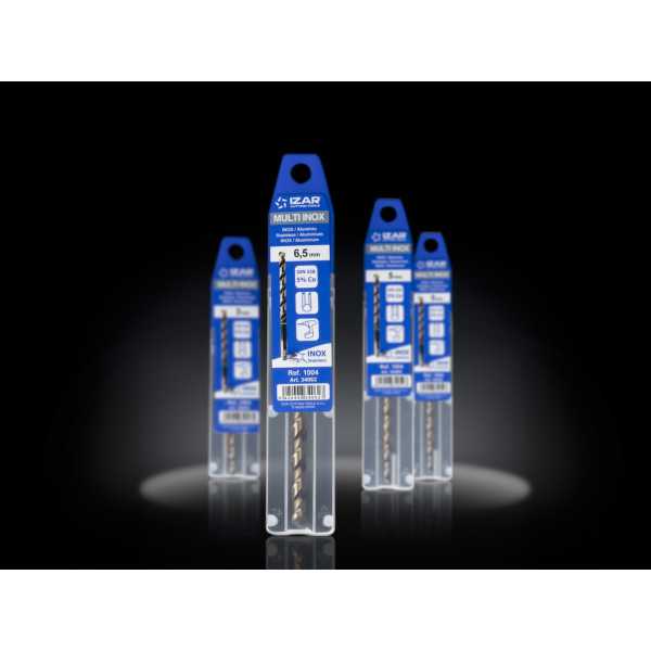 Broca 5,50 mm HSS Co DIN338W Multi Inox Blister -1004- IZAR