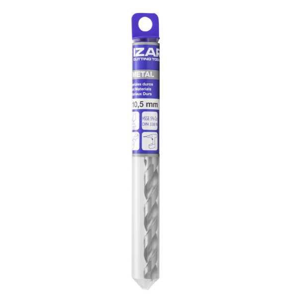 Broca 17,00 mm HSS Co DIN338N Rebajada TIN -1027- IZAR