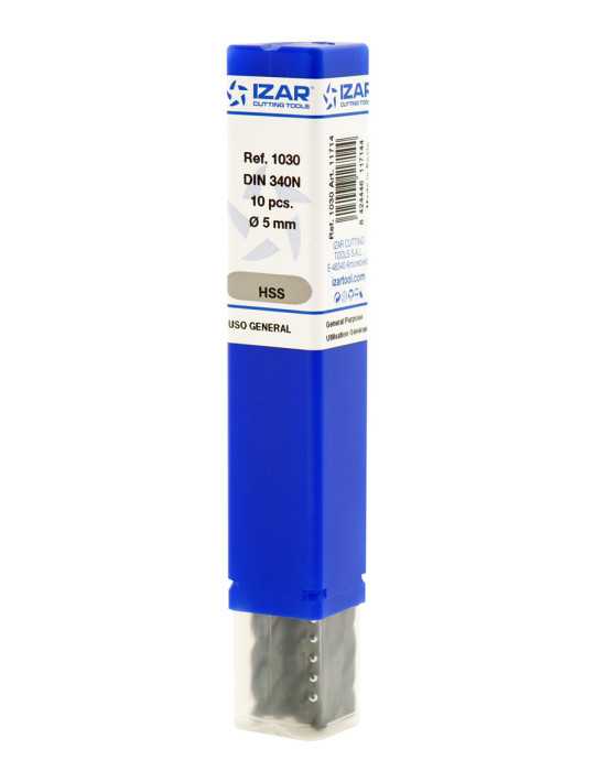 Broca 0,80 mm HSS DIN340N Larga -1030- IZAR