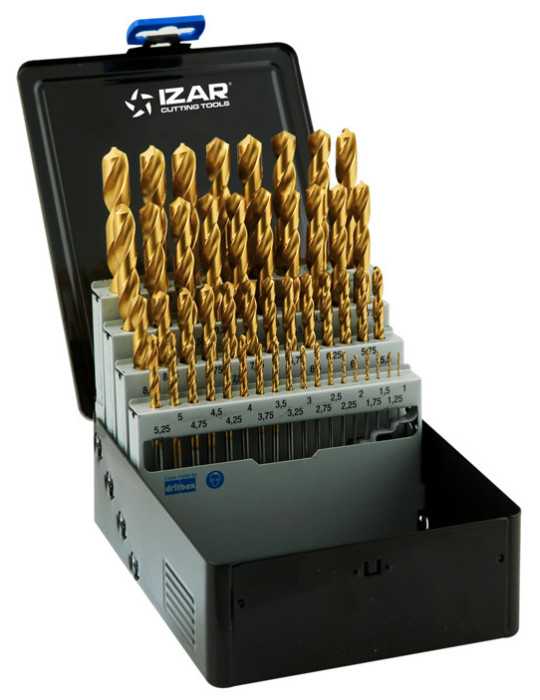 Juego Brocas 1-13X0,25 Hss+tin (1010) DIN338N 49-UDS. TIN -1409- IZAR
