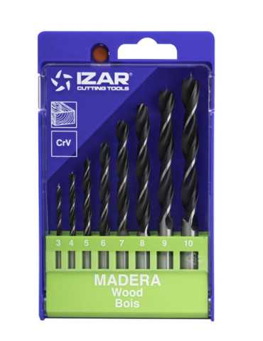 Juego Brocas 3-10 (1640) CRV Madera 8-UDS. -1438- IZAR