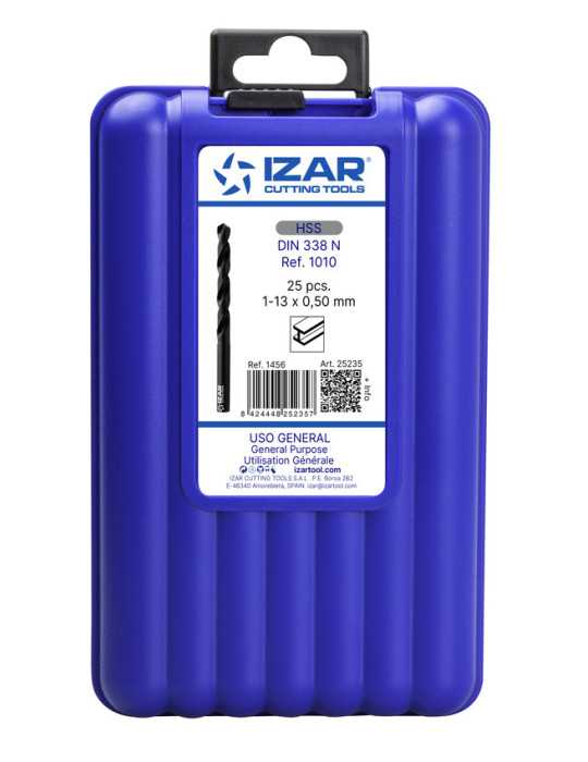 Juego Brocas 1-13X0,50 HSS Speed Pro (1061) DIN338 25-UDS. -1456- IZAR