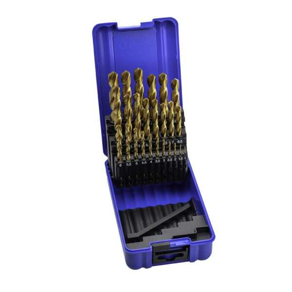 Juego Brocas 1-13X0,50 Hss+tin (1010) DIN338 25-UDS. TIN -1456- IZAR