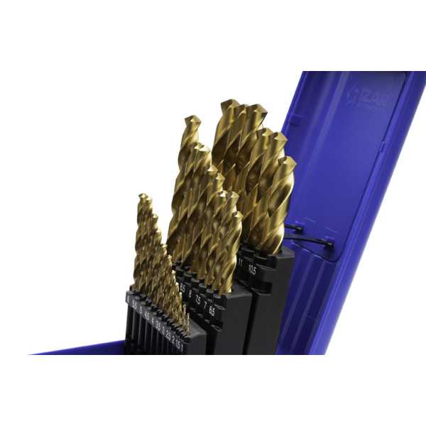 Juego Brocas 1-13X0,50 Hss+tin (1010) DIN338 25-UDS. TIN -1456- IZAR