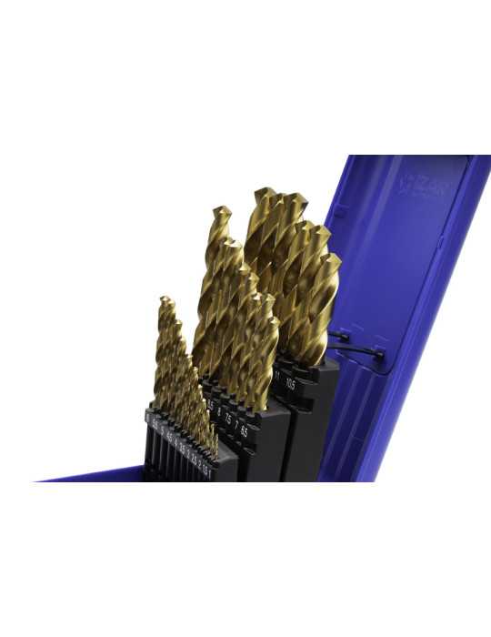 Juego Brocas 1-13X0,50 Hss+tin (1010) DIN338 25-UDS. TIN -1456- IZAR