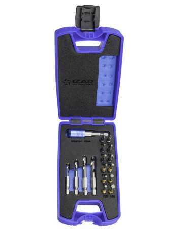 Set Mixto Brocas Hexagonales Madera + Puntas Atornillar 17 PCS -1461- IZAR