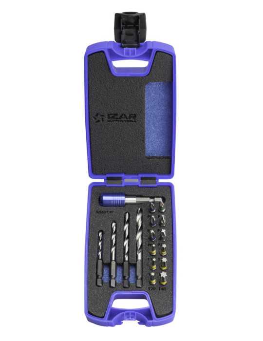 Set Mixto Brocas Hexagonales Metal + Puntas Atornillar 17 PCS -1461- IZAR