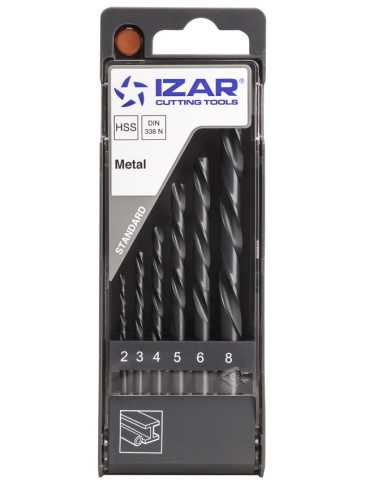 Juego Brocas 2-3-4-5-6-8 HSS (1025) DIN338 6-UDS. -1462- IZAR