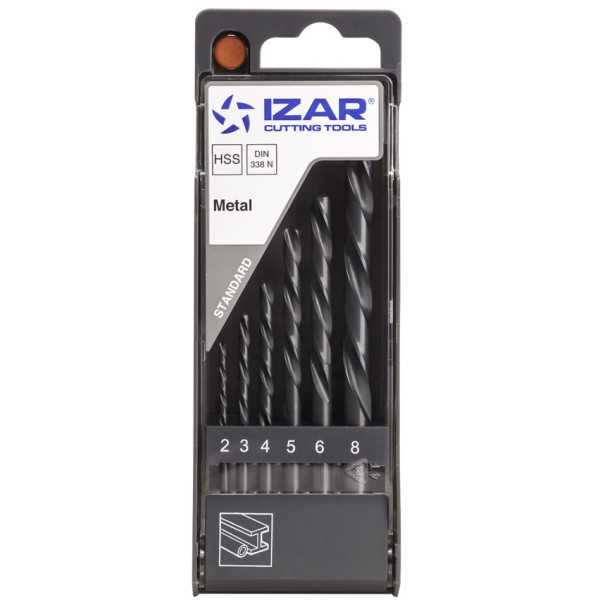 Juego Brocas 2-3-4-5-6-8 HSS (1025) DIN338 6-UDS. -1462- IZAR