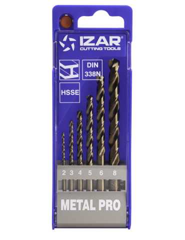 Juego Brocas 2-3-4-5-6-8 HSS Co (1016) DIN338 6-UDS. -1462- IZAR