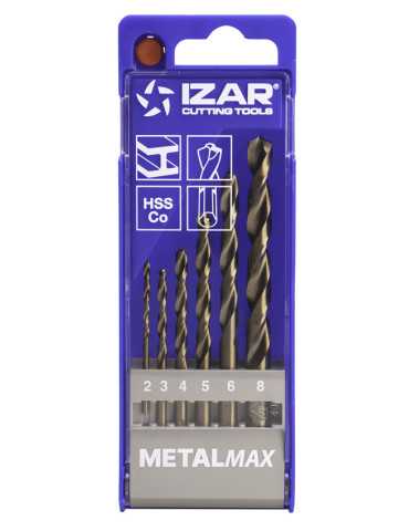 Juego Brocas 2-3-4-5-6-8 HSS Co (1022) DIN338 6-UDS. -1462- IZAR