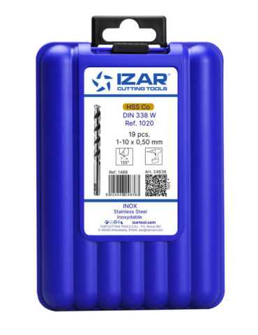 Juego Brocas 1-10X0,50 HSS Co Inox (1020) DIN338 19-UDS. -1466- IZAR 2