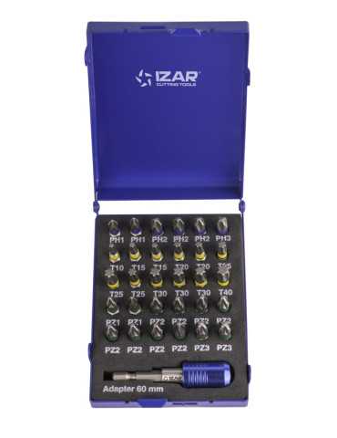 Punta Atornillar Set PH1-2-3 Tx10-15-20-25-30-40 PZ1-2-3 DIN3126 Standard -1520- IZAR 2