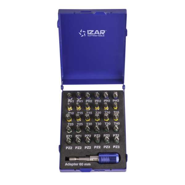 Punta Atornillar Set PH1-2-3 Tx10-15-20-25-30-40 PZ1-2-3 DIN3126 Standard -1520- IZAR