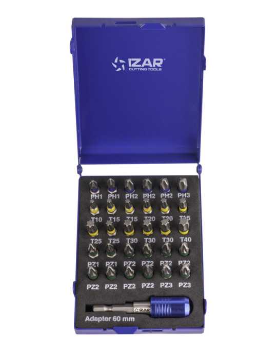 Punta Atornillar Set PH1-2-3 Tx10-15-20-25-30-40 PZ1-2-3 DIN3126 Standard -1520- IZAR