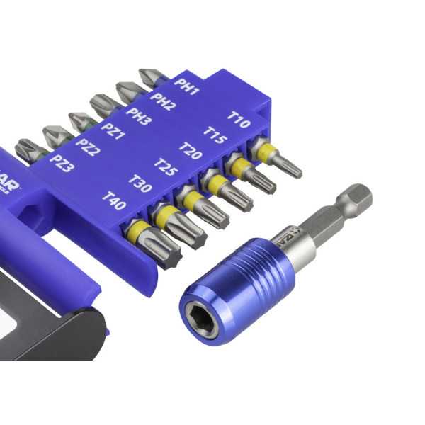 Punta Atornillar Set PH1-2-3 PZ1-2-3 T10-15-20-25-30-40 DIN3126 Standard -1520- IZAR