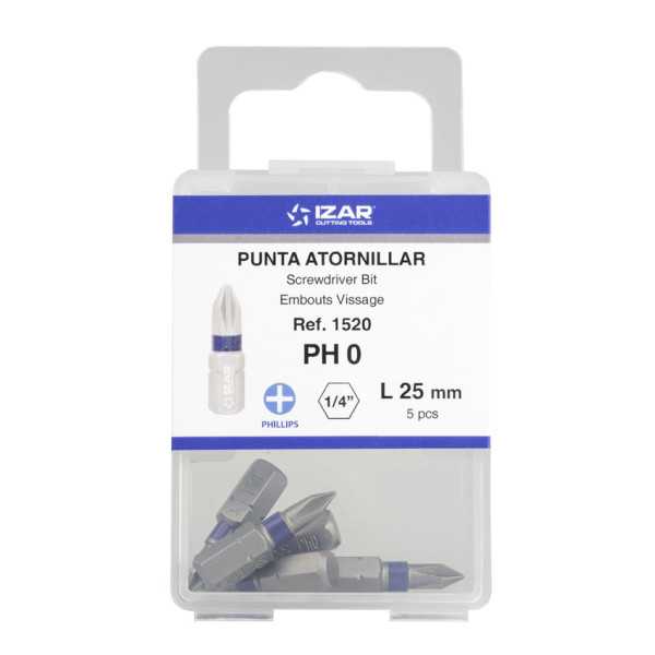 Punta Atornillar HEX 3 DIN3126 Standard L25 - (pack 5 uds. - EUR/pack) -1520- IZAR