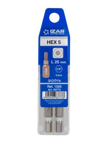 Punta Atornillar HEX 5 DIN3126 Standard L50 - (pack 2 uds. - EUR/pack) -1520- IZAR 2