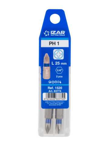 Punta Atornillar PH 1 DIN3126 Standard L25 - (pack 2 pcs. - EUR/pack) -1520- IZAR 2