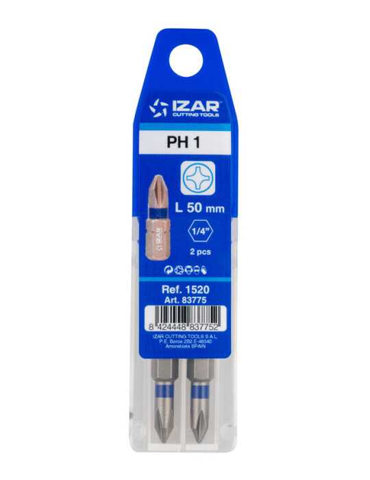 Punta Atornillar PH 3 DIN3126 Standard L50 - (pack 2 pcs. - EUR/pack) -1520- IZAR