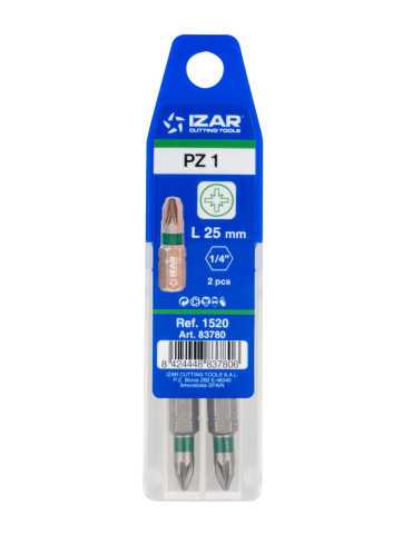 Punta Atornillar PZ 3 DIN3126 Standard L25 - (pack 2 pcs. - EUR/pack) -1520- IZAR