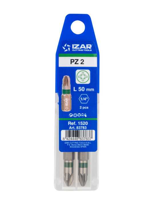 Punta Atornillar PZ 3 DIN3126 Standard L25 - (pack 2 pcs. - EUR/pack) -1520- IZAR
