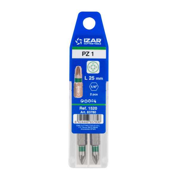 Punta Atornillar PZ 3 DIN3126 Standard L50 - (pack 2 pcs. - EUR/pack) -1520- IZAR