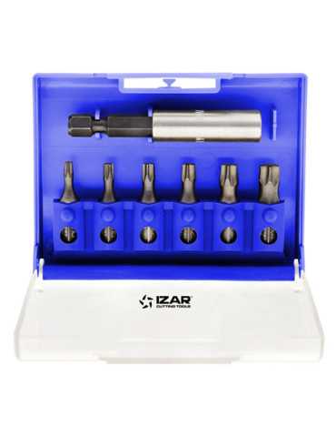 Punta Atornillar Set T10-15-20-25-30-40 DIN3126 Torsion -1521- IZAR
