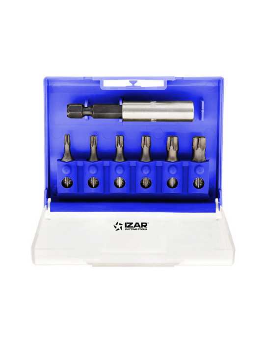 Punta Atornillar Set T10-15-20-25-30-40 DIN3126 Torsion -1521- IZAR