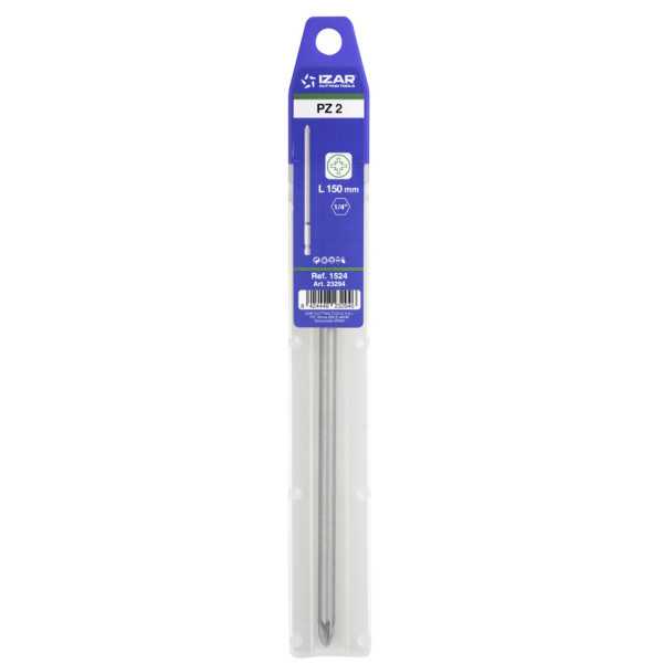 Punta Atornillar PZ 2 DIN3126 Standard Larga L150 - (pack 1 pc. - EUR/pack) -1524- IZAR