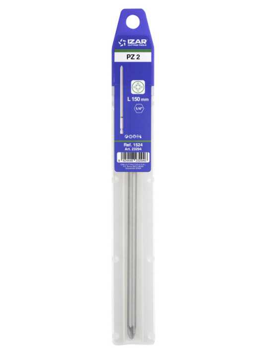 Punta Atornillar PZ 2 DIN3126 Standard Larga L150 - (pack 1 pc. - EUR/pack) -1524- IZAR