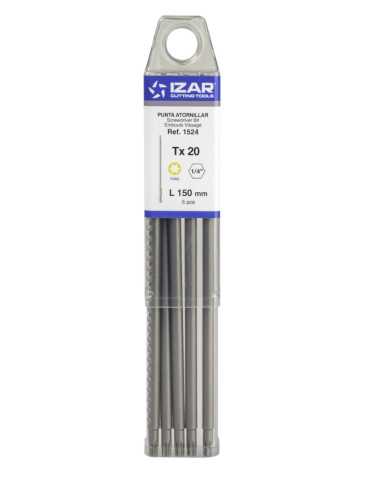 Punta Atornillar Torx 20 DIN3126 Standard Larga L150 - (pack 5 pcs. - EUR/pack) -1524- IZAR 2
